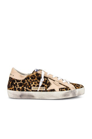 Golden Goose X REVOLVE Superstar Sneaker in Beige Brown, Leopard, & Beige from Revolve.com | Revolve Clothing (Global)