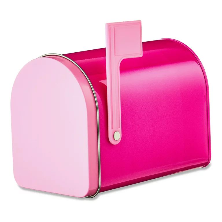 Way To Celebrate Mailbox Pink, Tin Mailbox, Pink, Valentine's Day, Kid Valentine | Walmart (US)