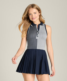 Classic Navy / Sandrift Topspin Seamless Polo Dress | Wilson Sporting Goods | Wilson Sporting Goods