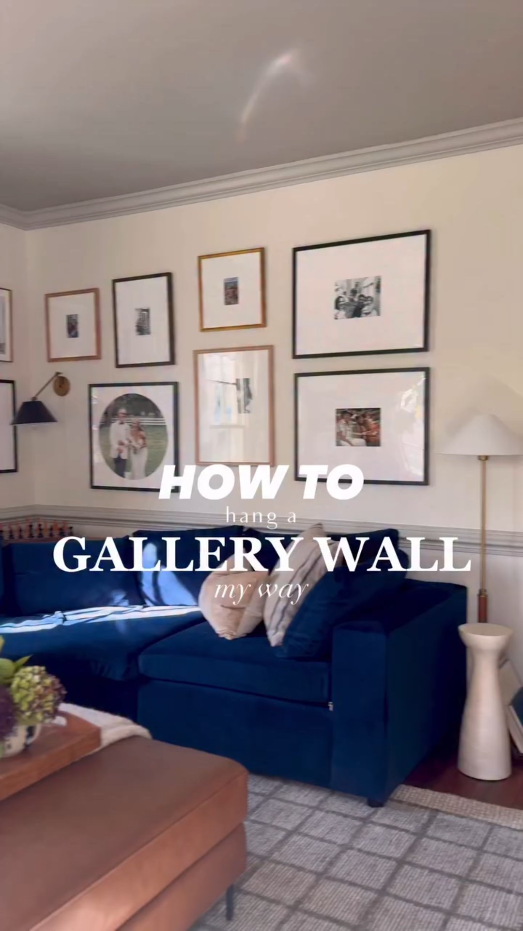 This method helps me so much when hanging a gallery wall! And it’s not overwhelming 😜 These beautiful frames are from @potterybarn ✨

Comment “frames” for the links to all of the frames I used! PS I’m still not over how beautiful this room makeover turned out 🥹❤️