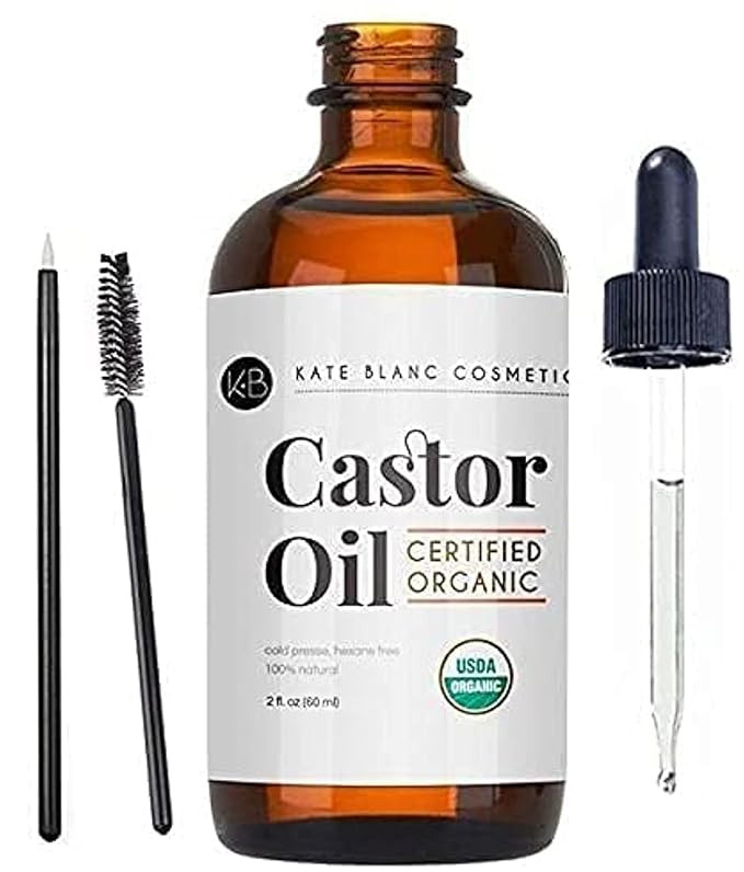 Kate Blanc Cosmetics Castor Oil (2oz), USDA Certified Organic, 100% Pure, Cold Pressed, Hexane Fr... | Amazon (US)