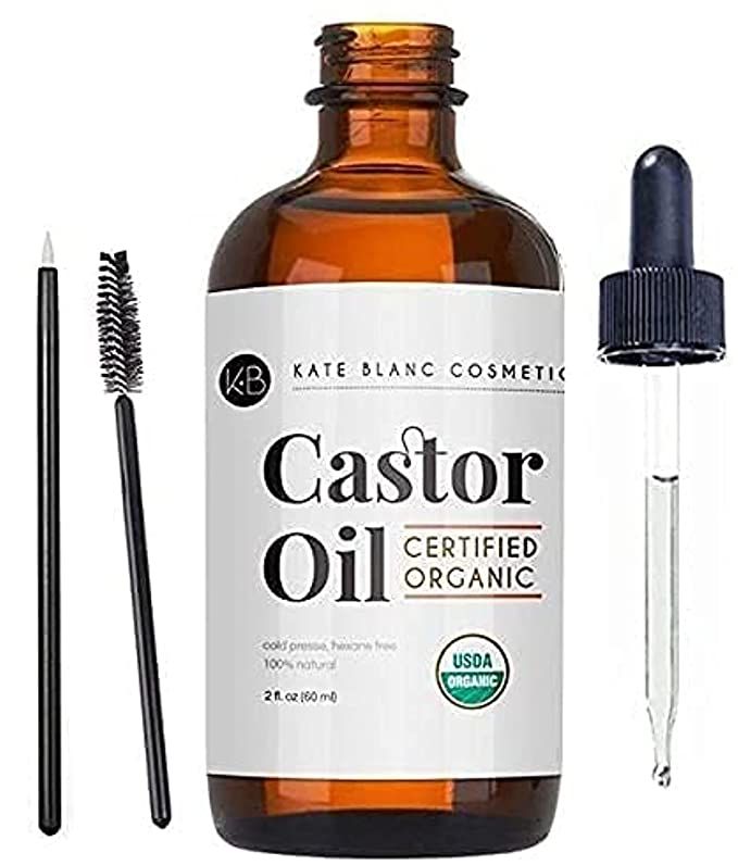 Kate Blanc Cosmetics Castor Oil (2oz), USDA Certified Organic, 100% Pure, Cold Pressed, Hexane Fr... | Amazon (US)