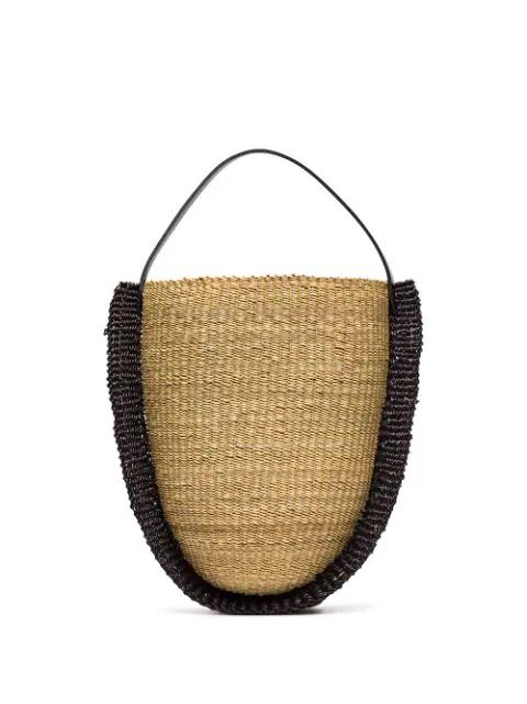 Akamae N.26 Tall straw shoulder bag | Farfetch (US)