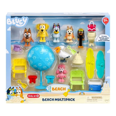 Bluey Figure & Accessory Beach Multipack (Target Exclusive) | Target