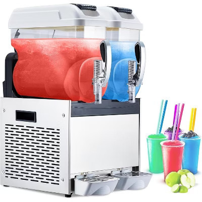 Commercial 6.4 Gallon Frozen Drink Slushy Maker 2 Bowls Smoothie Machine 110V 700W | Target
