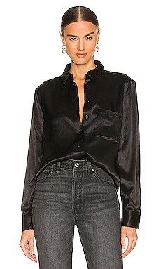 Bardot Classic Collar Shirt in Black from Revolve.com | Revolve Clothing (Global)