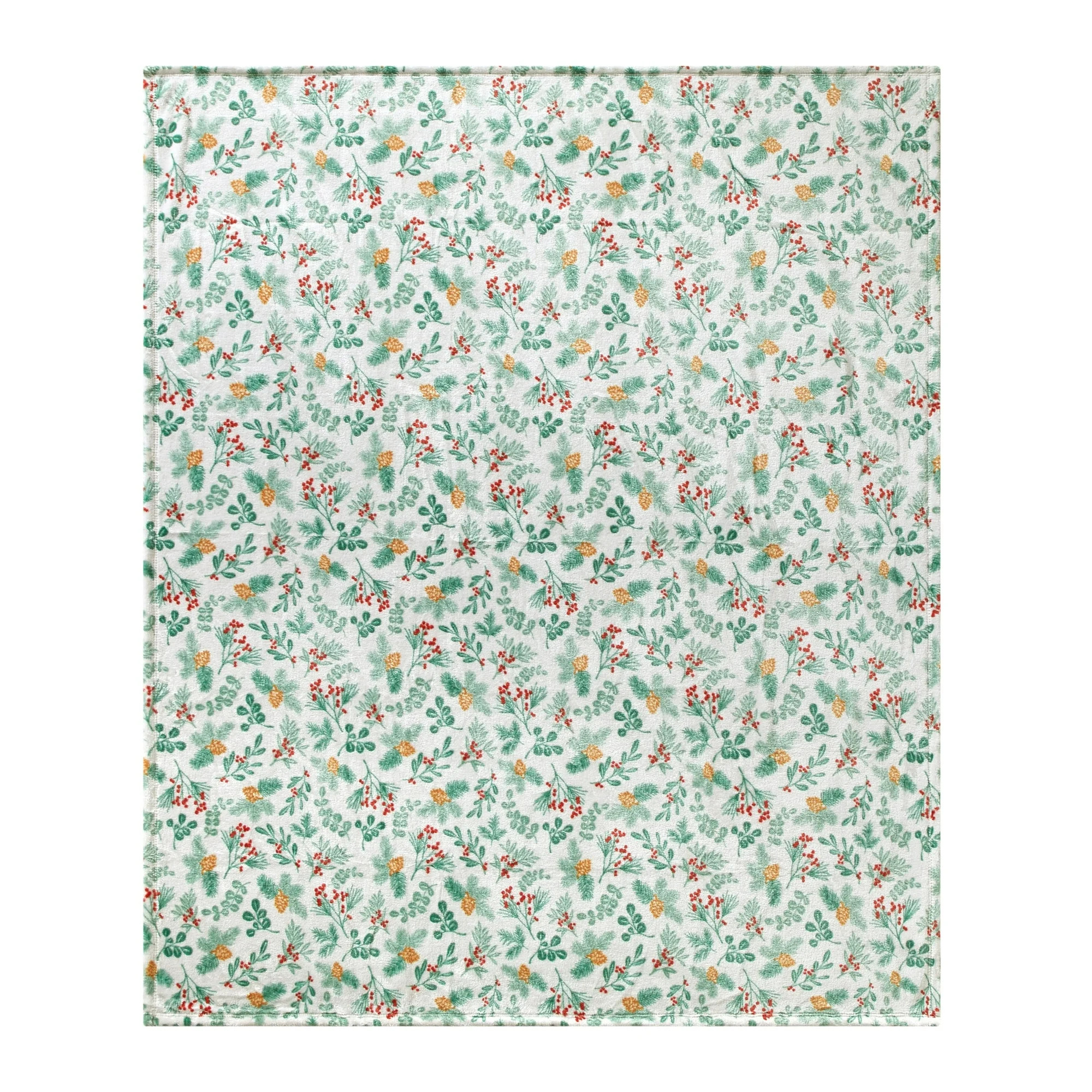 Holiday Time Cozy Christmas Plush Evergreen Throw Blanket, Standard Size, All Ages | Walmart (US)