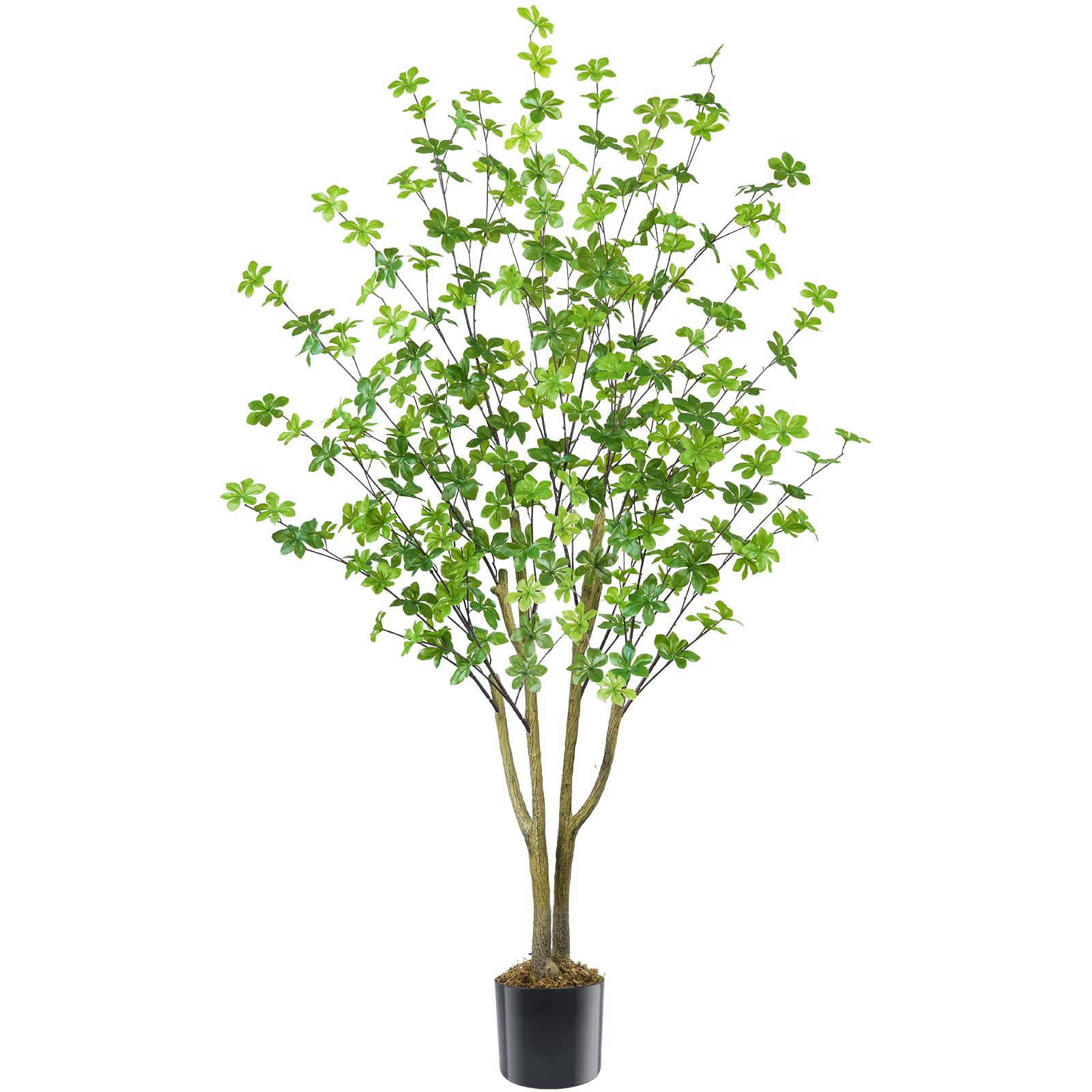 5 FT Faux Fiddle Leaf Fig Tree Tall Artificial Plants Indoor Fake Ficus Tree for Home Living Room... | Amazon (US)