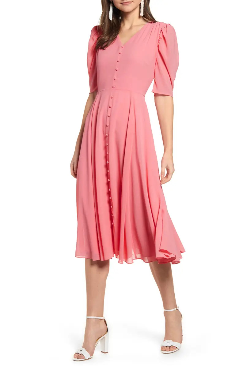 Romantic Button Front Dress | Nordstrom