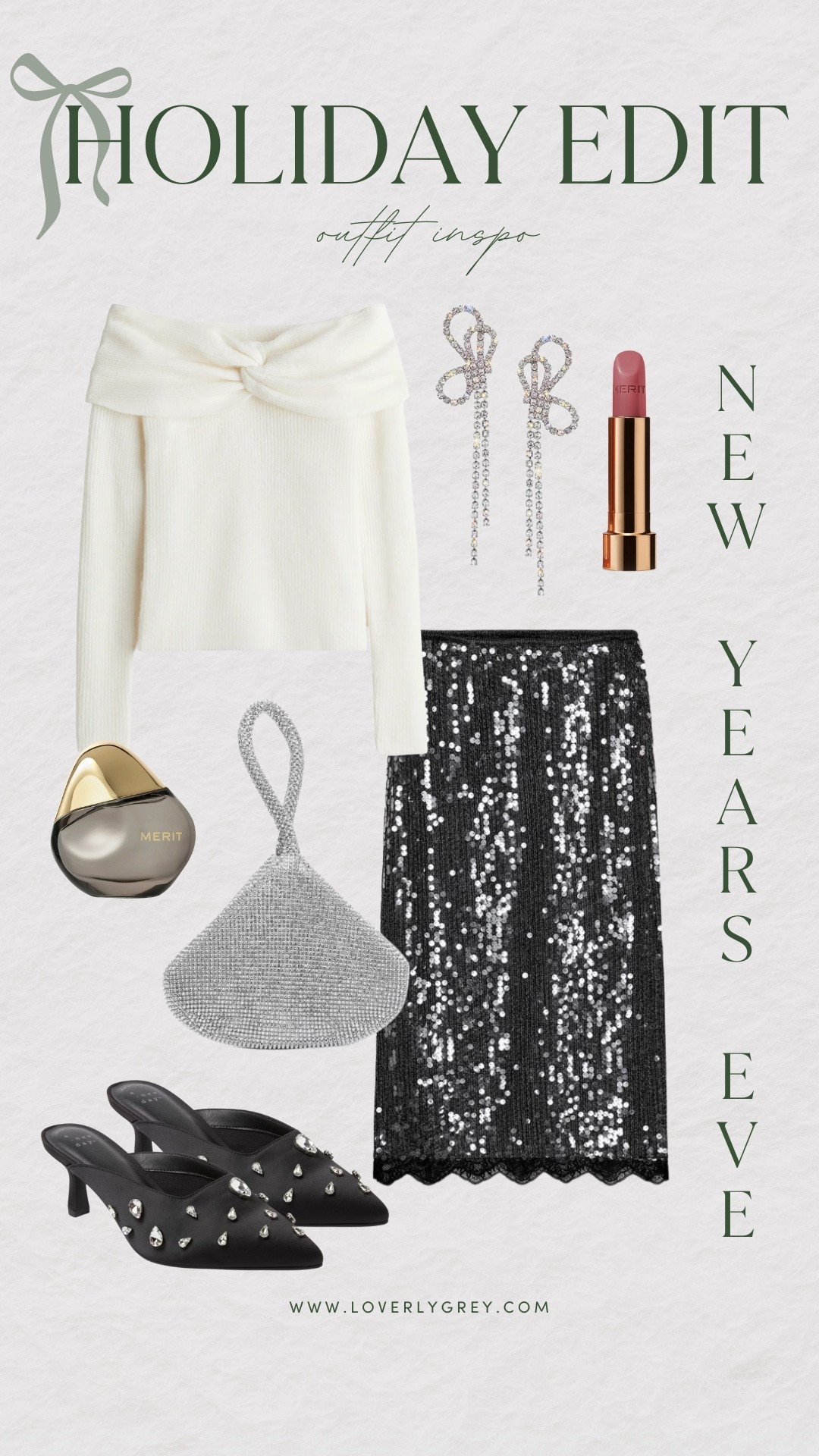 Love this New Years Eve look! A sequin midi skirt is such a fun piece to have in your closet! I feel like you would be able to wear it to several things over the years! 

Loverly Grey, New Year’s Eve outfit, Las Vegas outfit, sequin skirt, black skirt, statement earrings, black heels 

#LTKHoliday