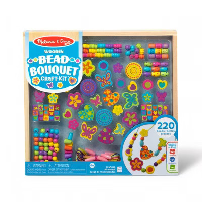 Melissa & Doug Bead Bouquet Deluxe Wooden Bead Set With 220+ Beads for Jewelry-Making: Craft Activity for Kids | Target