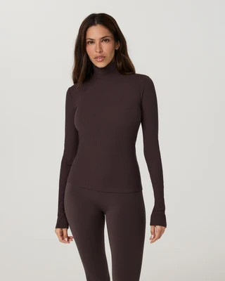 Vuori Cottony Rib Turtleneck | French Roast | XXS | Vuori Clothing (US & Canada)