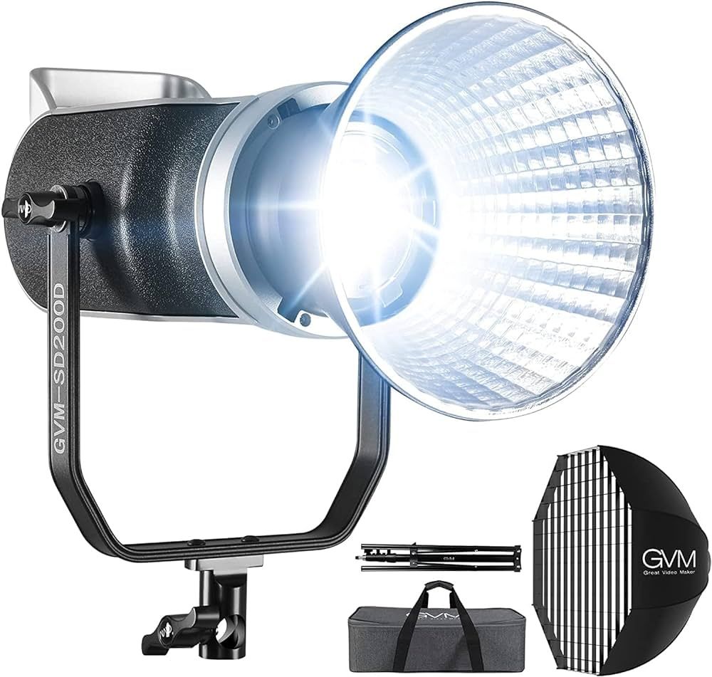 GVM 200W LED Video Light with Softbox, SD200D Photography Studio Lighting Kit with Bluetooth/DMX ... | Amazon (US)