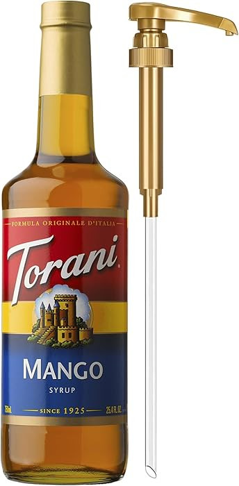Torani Mango Syrup for Drinks, Flavoring for Iced Tea, Lemonade, and Sodas, Pump Included, 25.4 O... | Amazon (US)