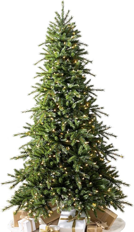 Balsam Hill 7ft Pre-Lit Norwegian Grand Fir Artificial Christmas Tree with LED Candlelight Clear ... | Amazon (US)