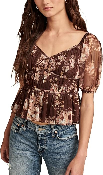 Lucky Brand Women's Mesh Date Night Top | Amazon (US)