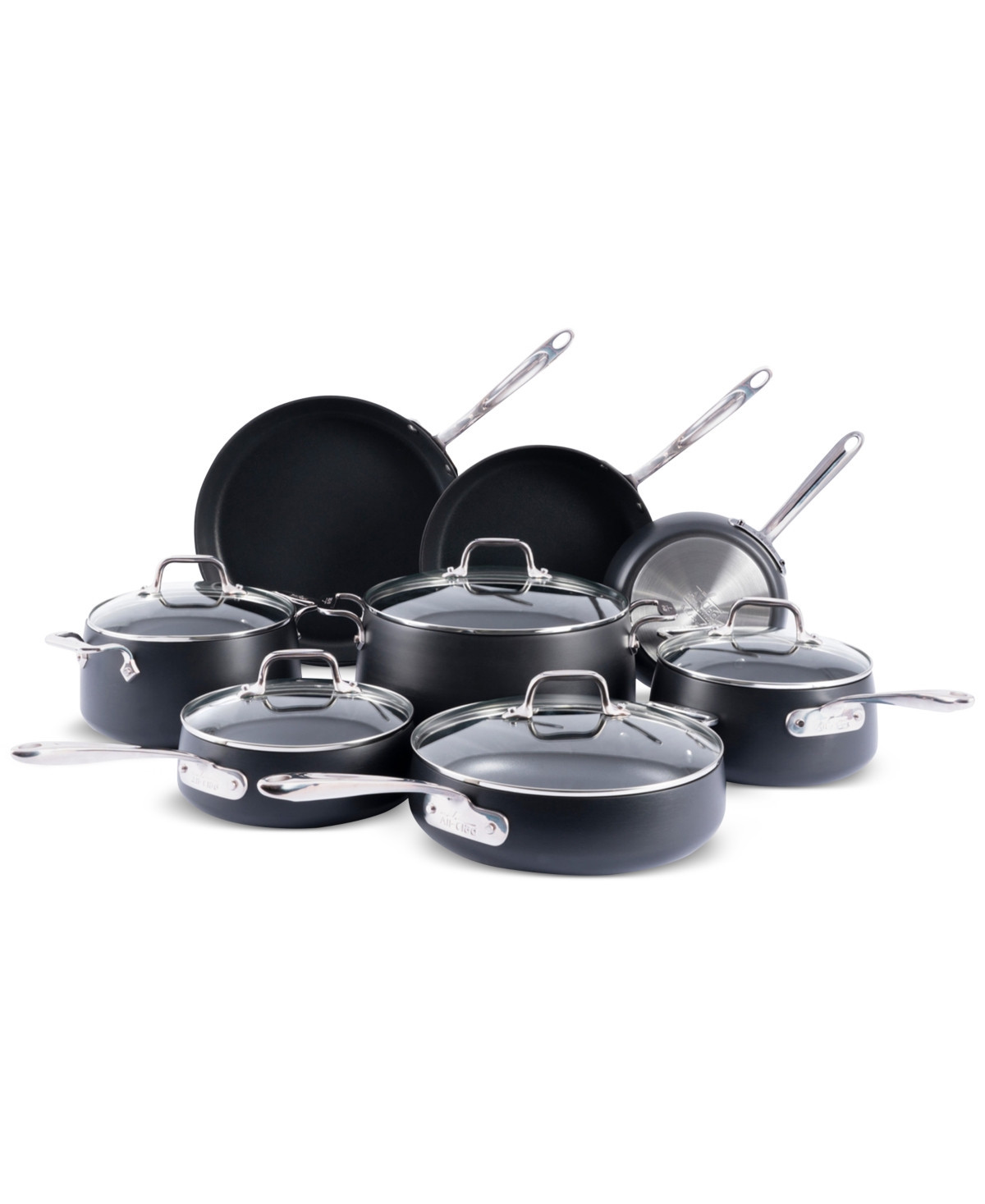 All-Clad HA1 Expert 13-Piece Cookware Set - Black | Macy's