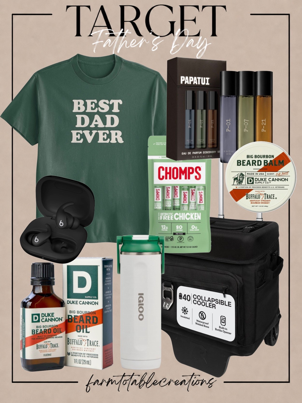 Target Father’s Day Gift Guide 🎁

Still searching for the perfect Father’s Day gift? These Target finds make it easy to celebrate the dads, grandpas, and father figures who do it all. From practical everyday essentials and grooming favorites to tech upgrades, outdoor gear, and fun snacks, this gift guide is packed with thoughtful picks he’ll actually use and enjoy.

Whether he’s the grill master, the outdoorsman, the traveler, or simply impossible to shop for, these affordable Father’s Day finds are sure to make him feel appreciated this year.

Follow @farmtotablecreations on Instagram for more cozy home finds and trending decor.

#LTKMens #FathersDayGiftGuide #TargetFinds #TargetStyle #FathersDayGifts #GiftIdeasForDad #DadApproved #MensGiftGuide #TargetHome #GiftInspiration #ShoppingFinds #DadLife #FathersDay2026 #MensLifestyle #TargetRun #AffordableGifts #GiftGuide #BestDadEver #FarmToTableCreations #LTKGiftGuide

#LTKSaleAlert #LTKMens