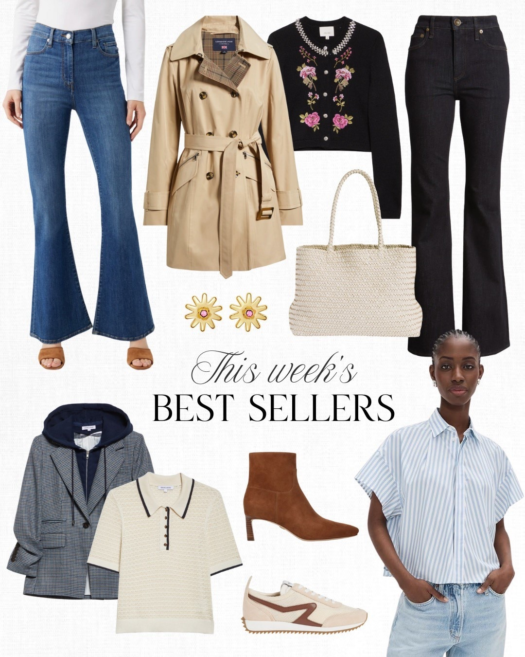 A lot of this week's best sellers are still in stock from the Nordstrom Anniversary Sale! This Veronica Beard blazer with a removable dickey is one of my favorite pieces from the sale and I love the shorter length on this trench coat -- a fall staple. If you're looking for the perfect fall boot, this Veronica Beard bootie is one of my favs. 

#LTKFindsUnder50 #LTKSaleAlert #LTKFindsUnder100