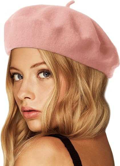 Wheebo Wool Beret Hat,Solid Color French Style Winter Warm Cap for Women Girls Lady | Amazon (UK)