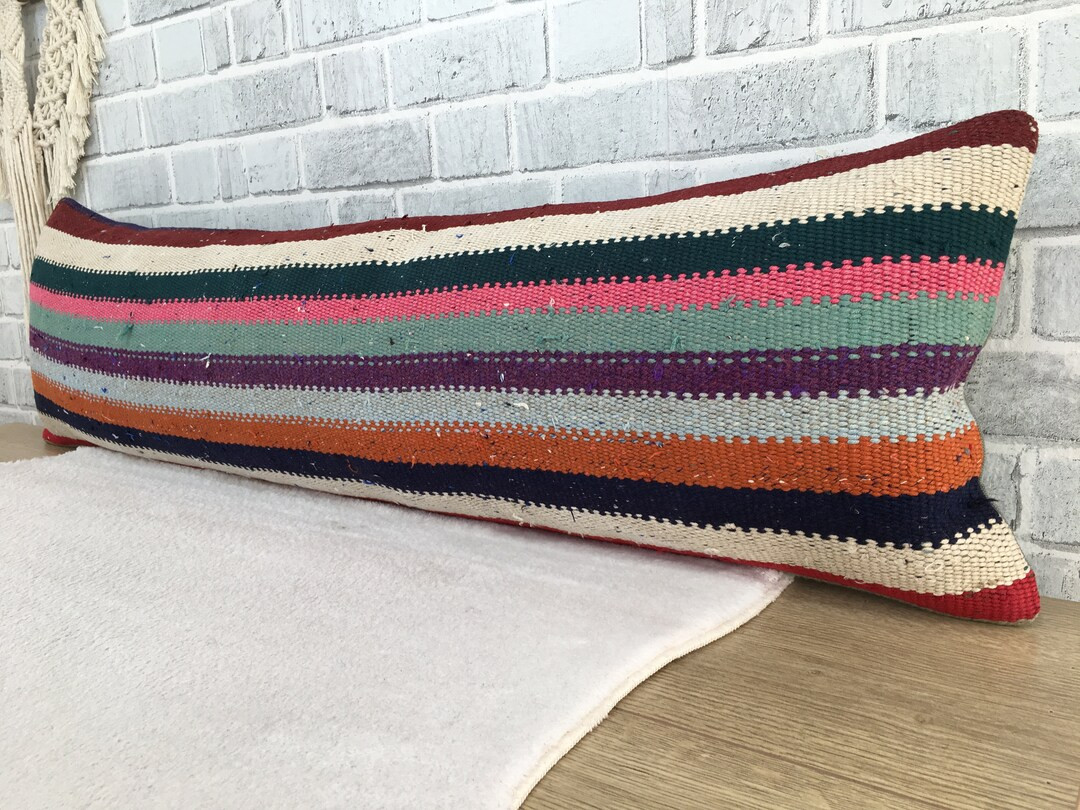 turkish pillow, decor pillow, kilim pillow, bohemian pillow, 12 x 42 pillow, cushion kilim, bolst... | Etsy (US)