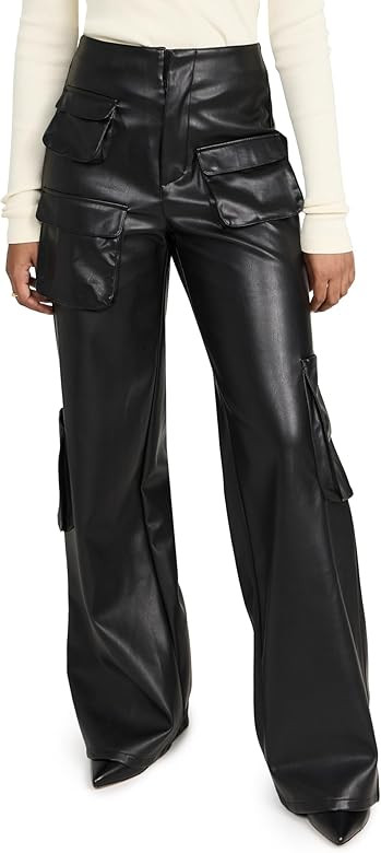 AFRM Women's Faux Leather Maxwell Wide Leg Pants | Amazon (US)