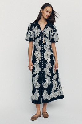 Appliqué Midi Dress | Anthropologie (US)