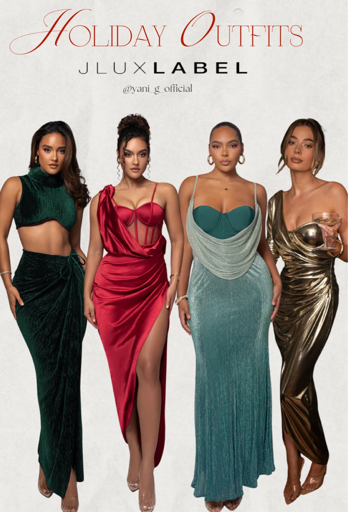 Holiday Outfit Ideas from @JLuxLabel for this Season ✨🔥🎄❄️

#LtKSaleAlert #LTKFashion Outfit #ShopMyLook #GiftIdeaforHer #Giftforher #LTKFinds #ootd #Outfitoftheday #yanigofficial #holidayoutfit #holidaylooks #elegantdresses #Festiveoutfits #elegantoutfits #christmasoutfit

#LTKSeasonal #LTKParties #LTKHoliday #LTKStyleTip #LTKGiftGuide #LTKGiftGuide #LTKHoliday #LTKStyleTip