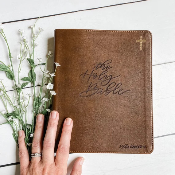 CUSTOM NIV Journaling Bible  Brown  Hand Lettered and | Etsy | Etsy (US)