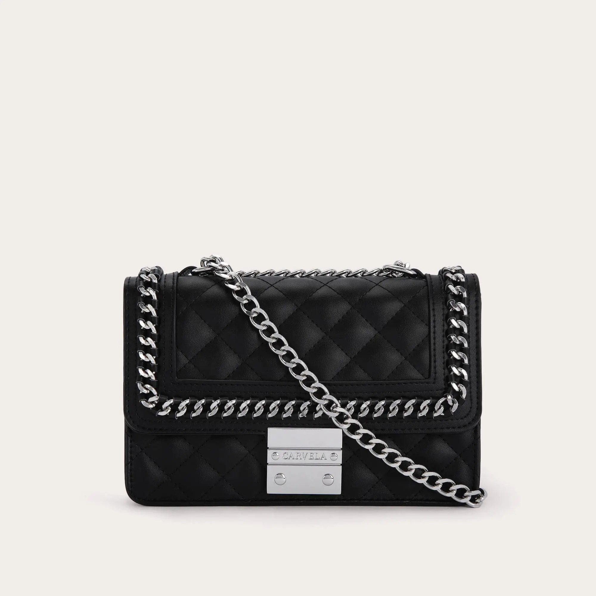 BAILEY QLTD CHN SHLDR BAG Black Quilted Chain Bag by CARVELA | Carvela UK