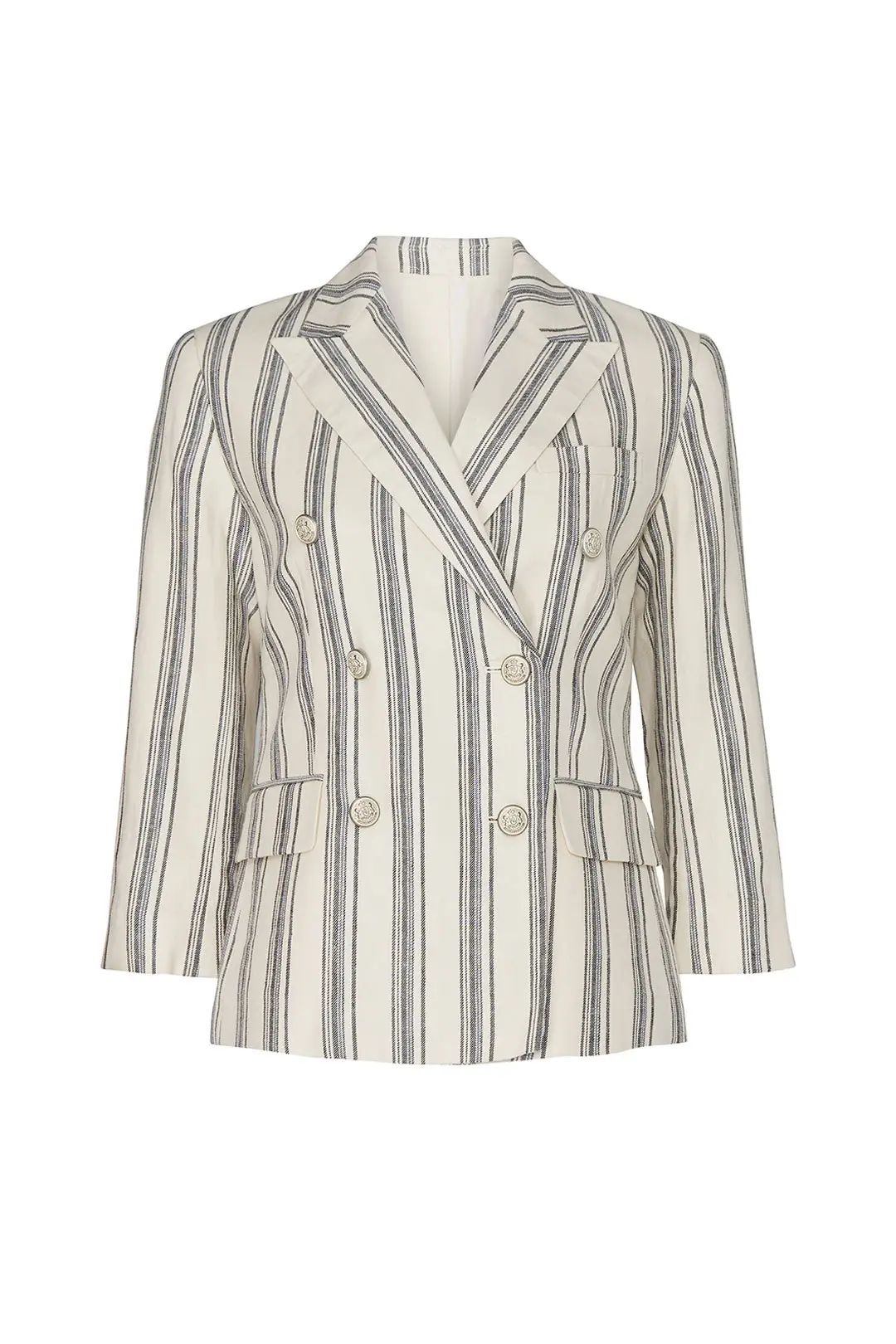 Lauren Ralph Lauren Striped Linen Twill Blazer | Rent the Runway