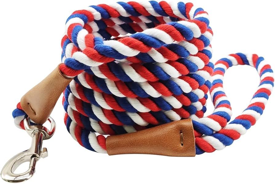 BTINESFUL 10 Foot Braided Rope Leash, Strong Comfortable Dog Leash Twisting Dog Traction for Larg... | Amazon (US)