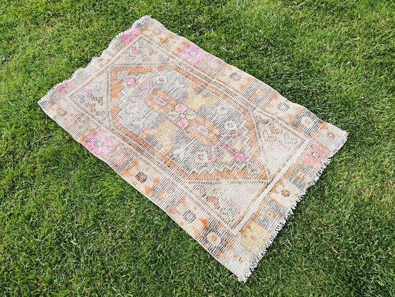 Turkish Doormat Rug 2.4 X 3.9 Ft Rug Small Turkish Rug Pink - Etsy | Etsy (US)