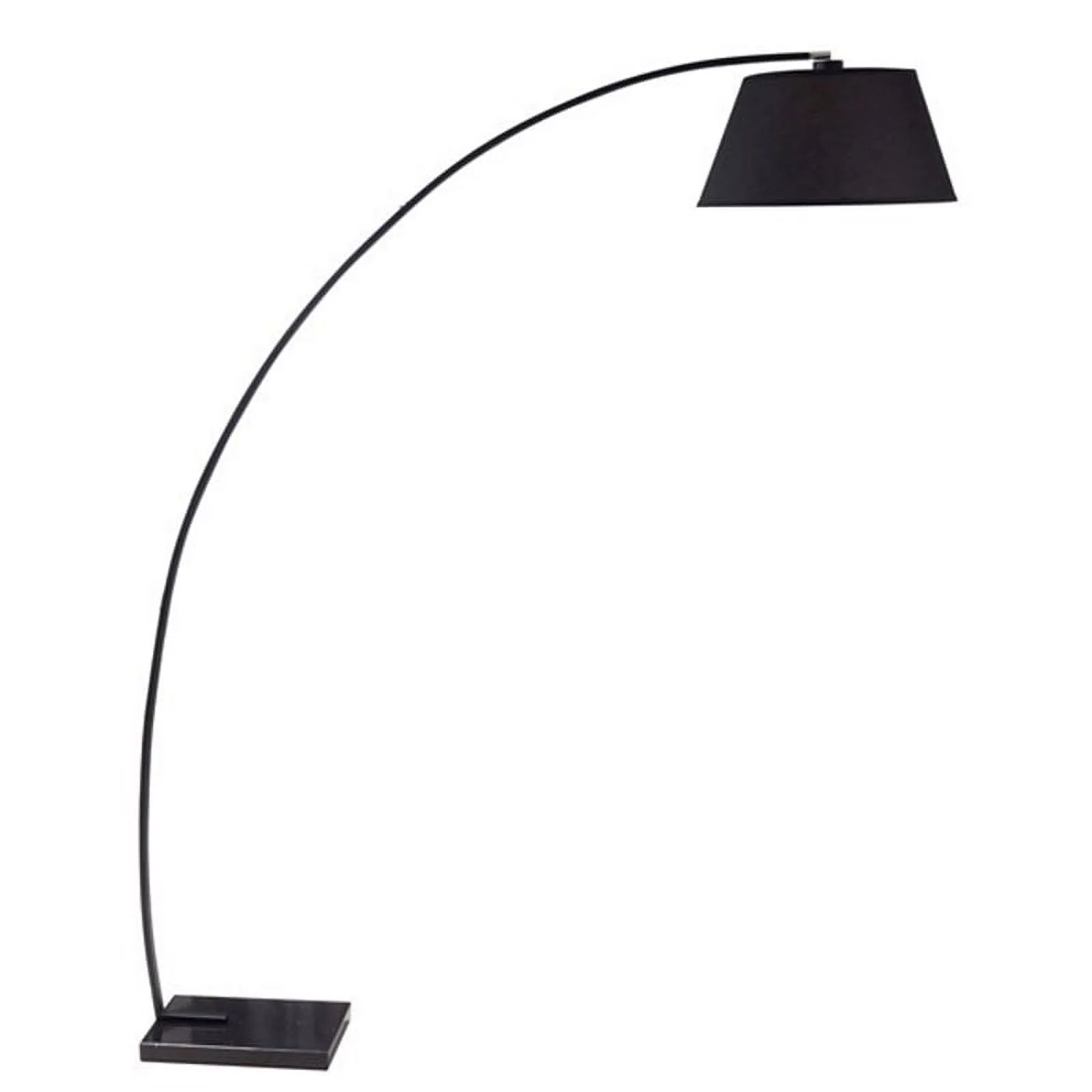 Kendleton 80" Tall Matte Arching Floor Lamp with Marble Base in Black | Walmart (US)