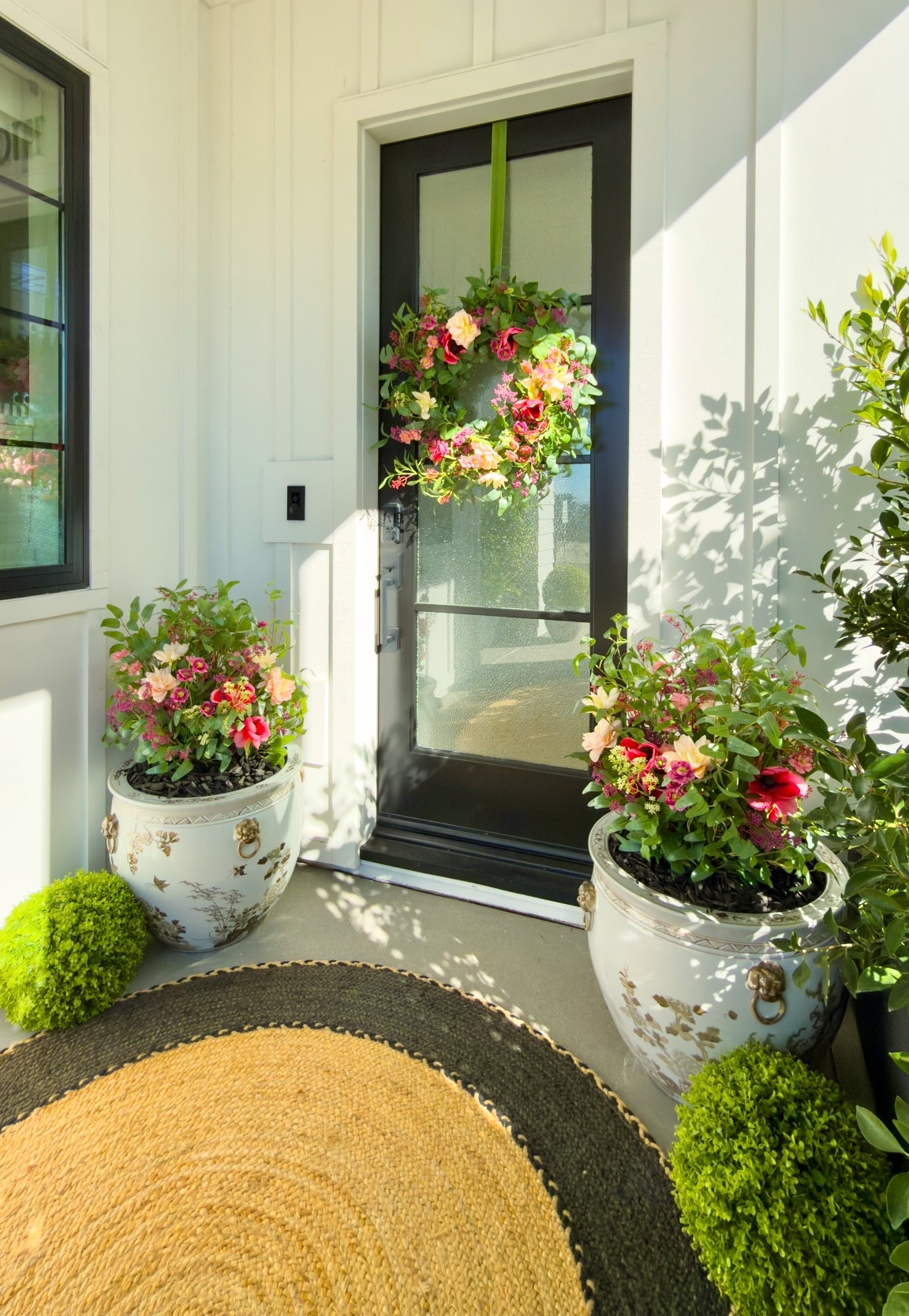Spring front porch refresh 🌿🌸
Our new Ming planters from Frontgate are our new favorite! The neutral tone is so beautiful and compliments all styles of plants & flowers. 💛
The urn fillers and wreath are full and give us the perfect the English cottage vibe. 👏🏼

#LTKSaleAlert #LTKSeasonal #LTKHome