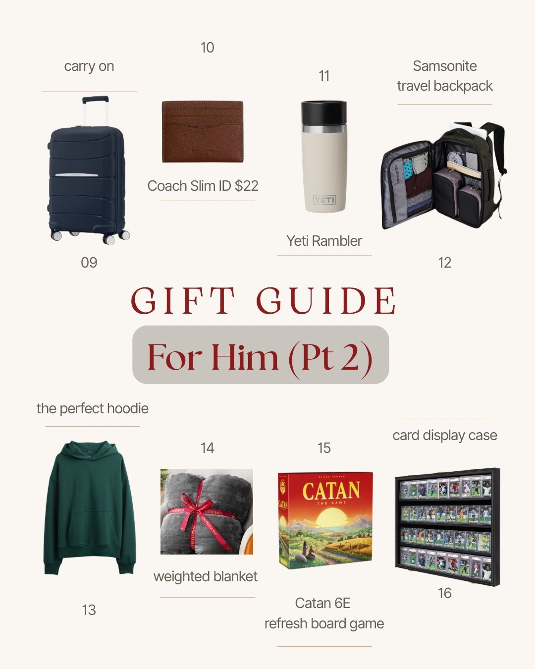Part 2 of my Men’s Christmas Gift Guides! A little something for any guy! See part 1 for another 8 items. The cards display case does come in a box that says what it is on the outside — just a warning! 

#LTKGiftGuide #LTKCyberWeek #LTKHoliday