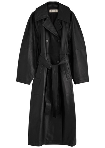 Belted leather trench coat | Harvey Nichols