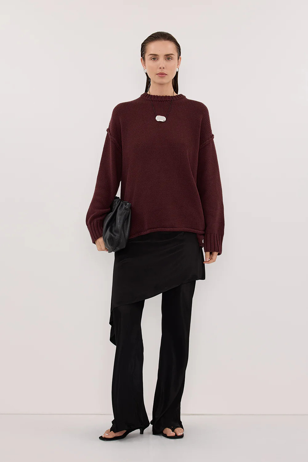ROY WALNUT LONGLINE KNIT JUMPER | DISSH