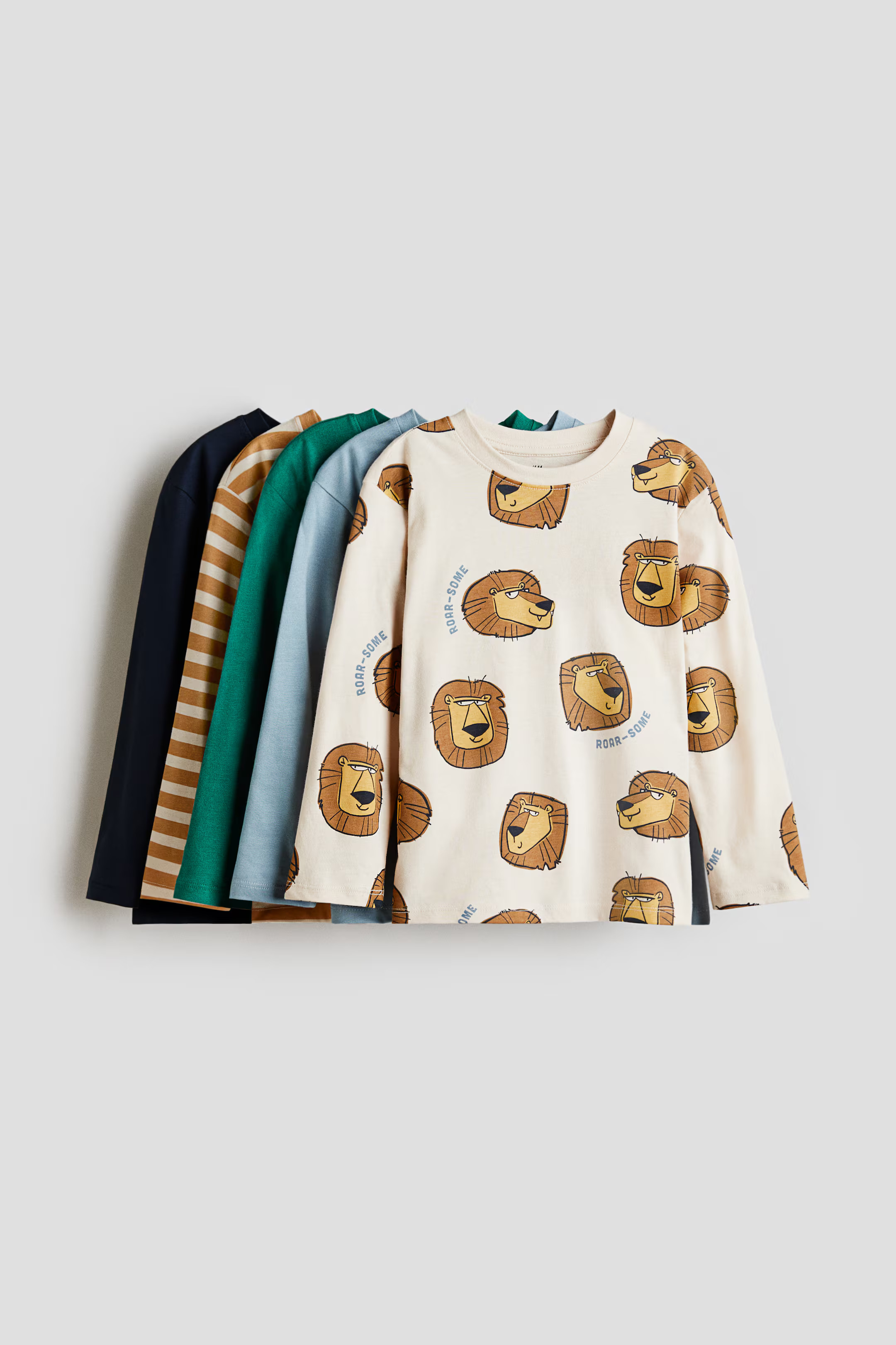 5-pack Long-sleeved T-shirts | H&M (US + CA)