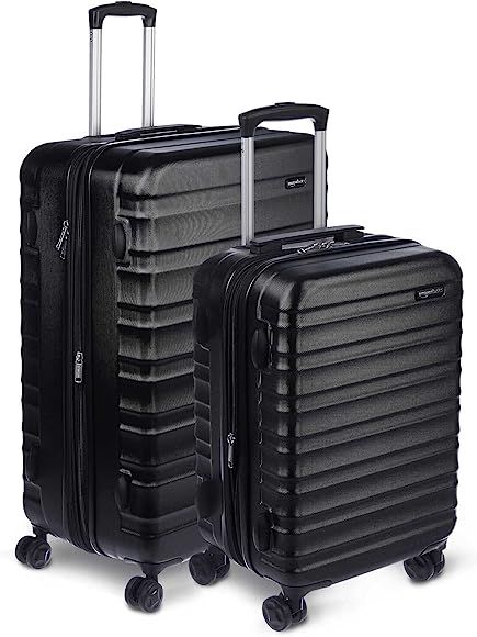 Amazon.com | Amazon Basics 2-Piece Set Hardside Spinner, Black | Carry-Ons | Amazon (US)