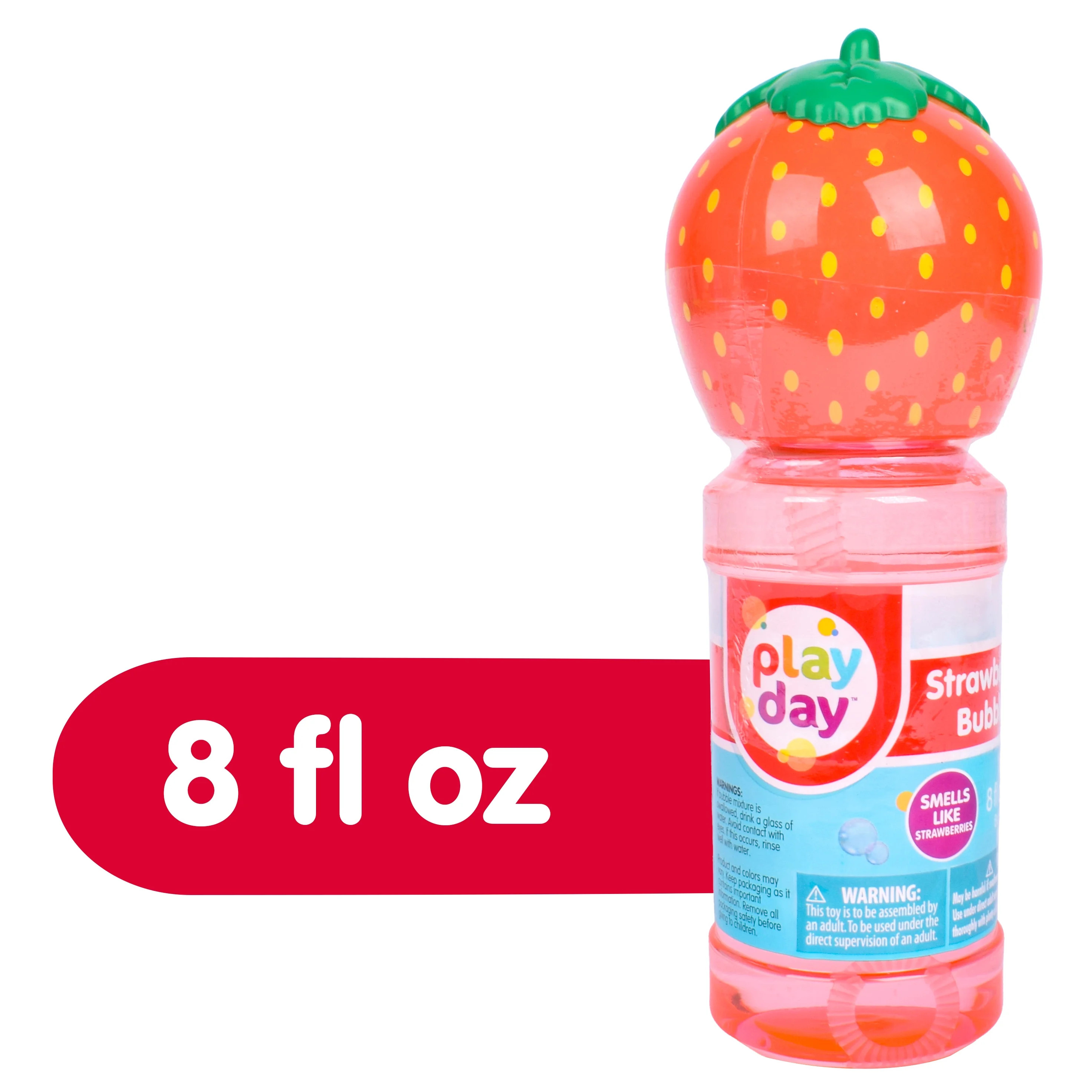 Play Day Strawberry Scented Bubble Blowing Solution - 8oz, Children Ages 3+ | Walmart (US)