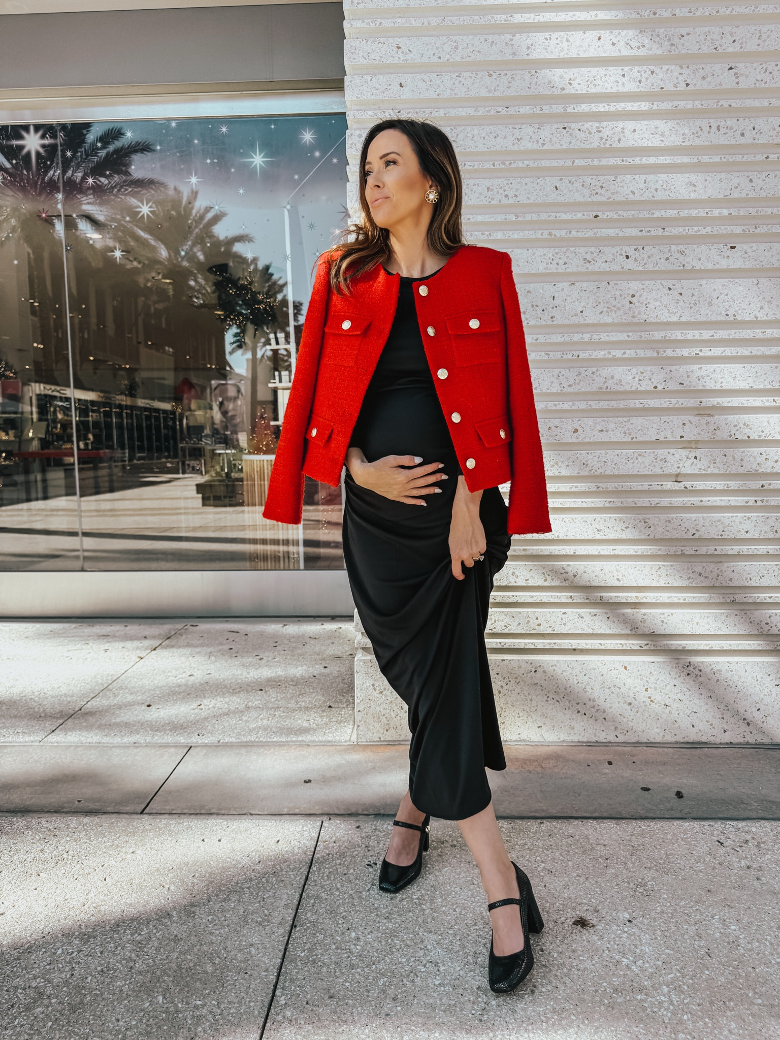 Holiday outfit inspiration, holiday style, black dress, lady jacket // @jcrew #injcrew #ad

#LTKSaleAlert