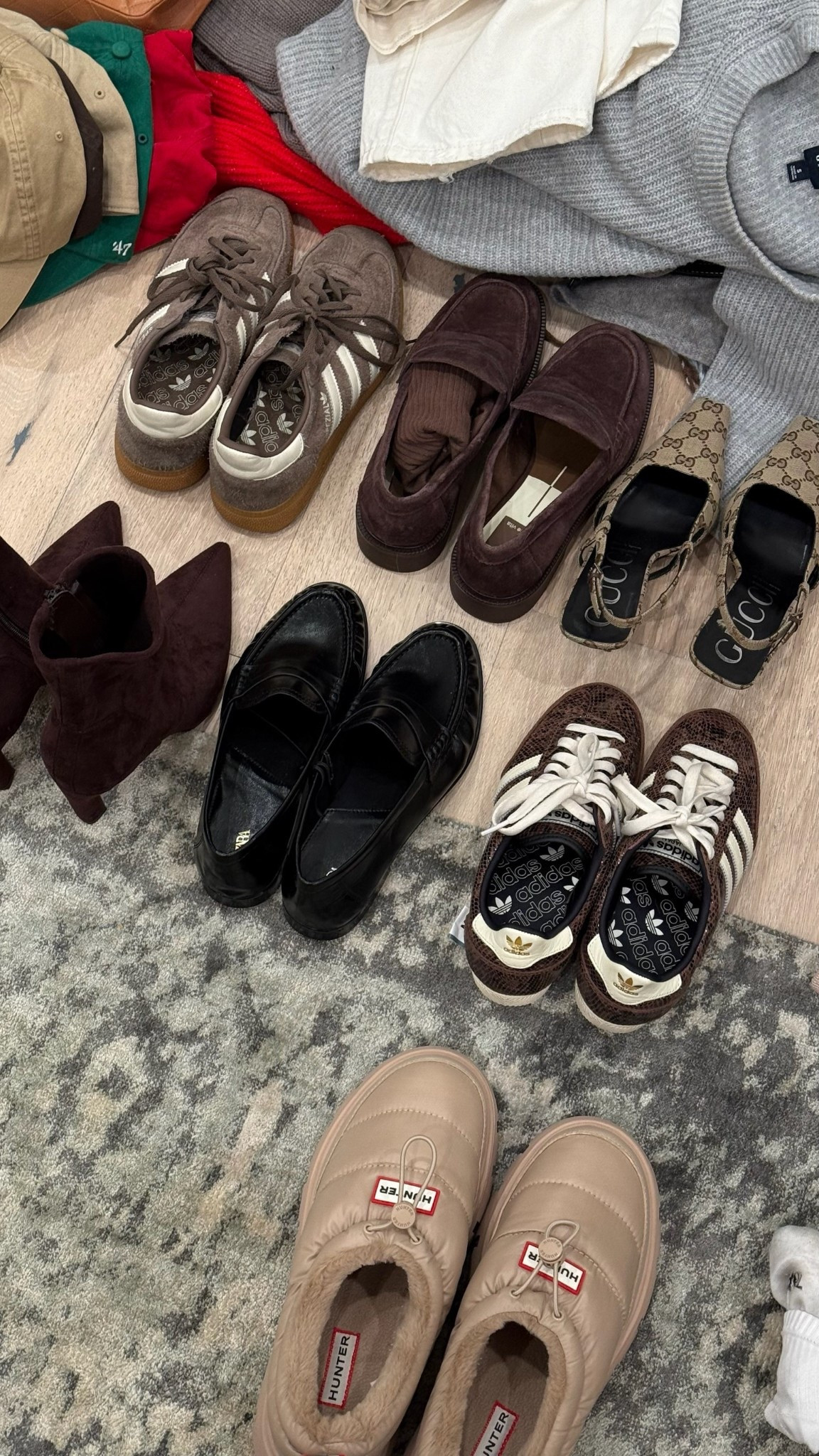Packing shoes for my trip 🤎

Adidas, brown loafers, suede loafers, ankle booties, Gucci heels, Gucci slides, Hunter slides, gift for her, winter shoes 

@nordstrom @adidas @amazonfashion @abercrombie

#LTKTravel #LTKShoeCrush #LTKStyleTip