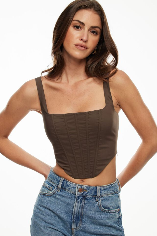 Square Neck Corset Top | Dynamite Clothing