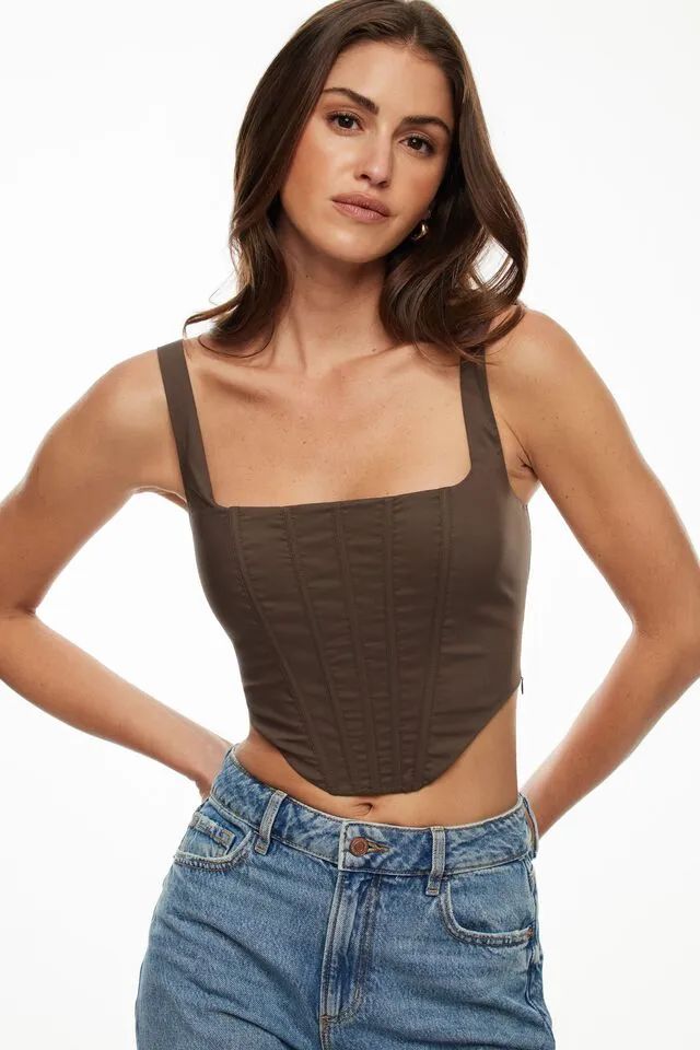 Square Neck Corset Top | Dynamite Clothing