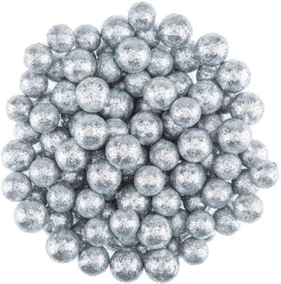 Silver Glitter Ball Filler Christmas Holiday Decoration | Amazon (US)