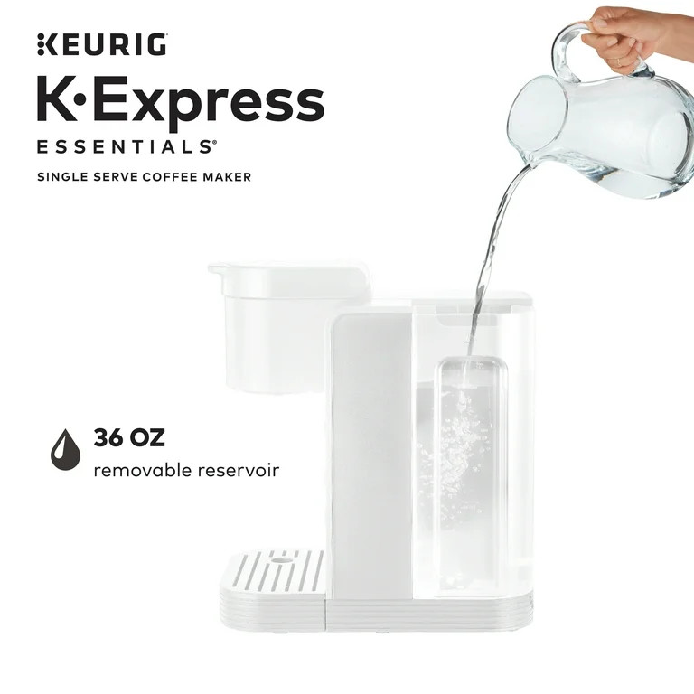 Keurig K-Express Essentials Single-Serve K-Cup Pod Coffee Maker, Cloud White - Walmart.com | Walmart (US)