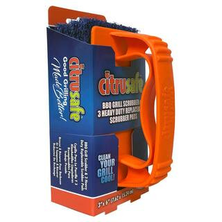 Heavy-Duty Combination Grill Brush with 3-Pads | The Home Depot