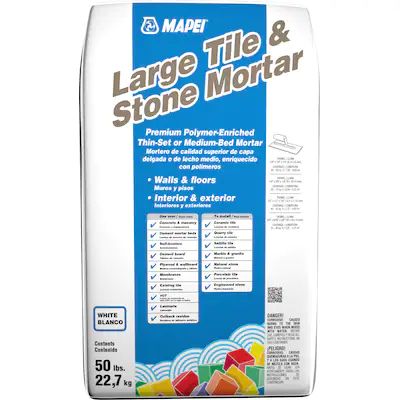 MAPEI  Large Tile and Stone 50-lb White Thinset/Medium Bed Tile Mortar | Lowe's