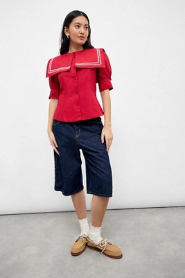 Damson Madder Keisha Cherry Blouse | Urban Outfitters UK